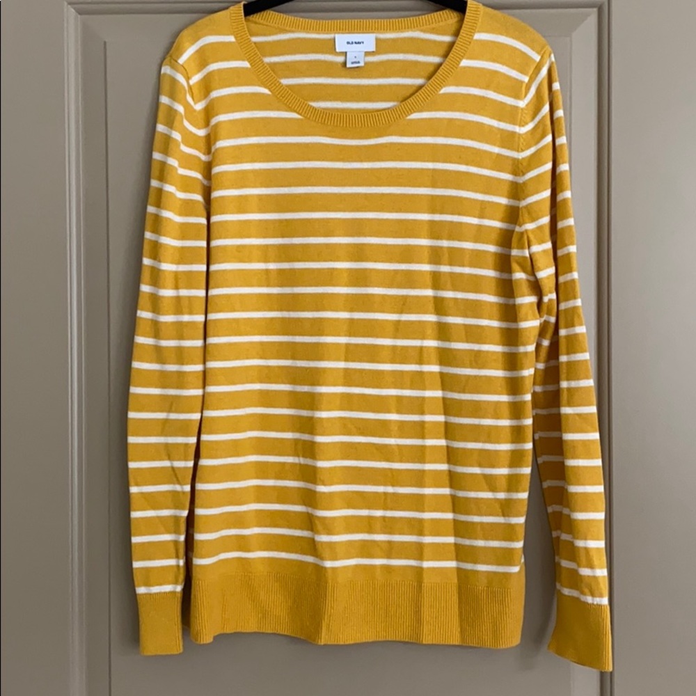 Old Navy striped yellow sweater